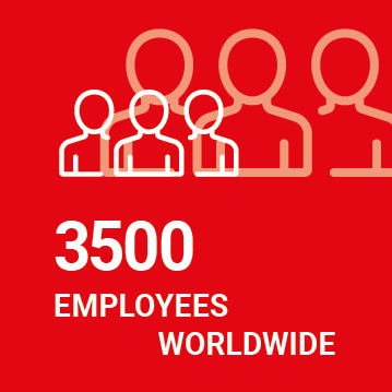 3500 employees worldwide