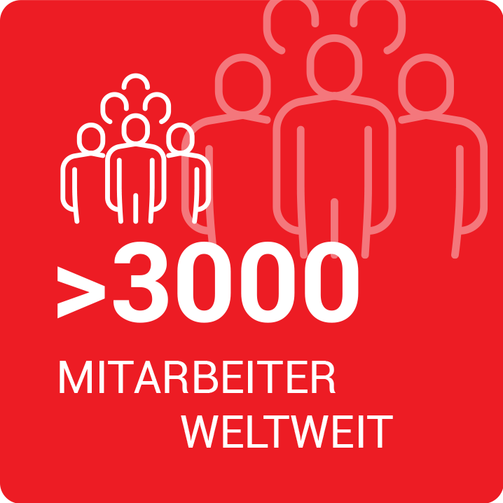 Über 3000 Mitarbeiter weltweit