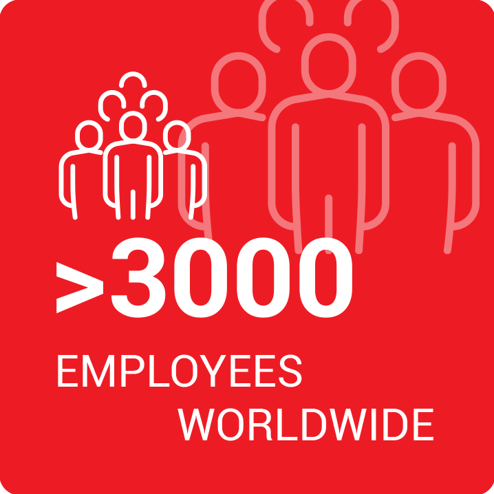 More than 3000 employees worldwide